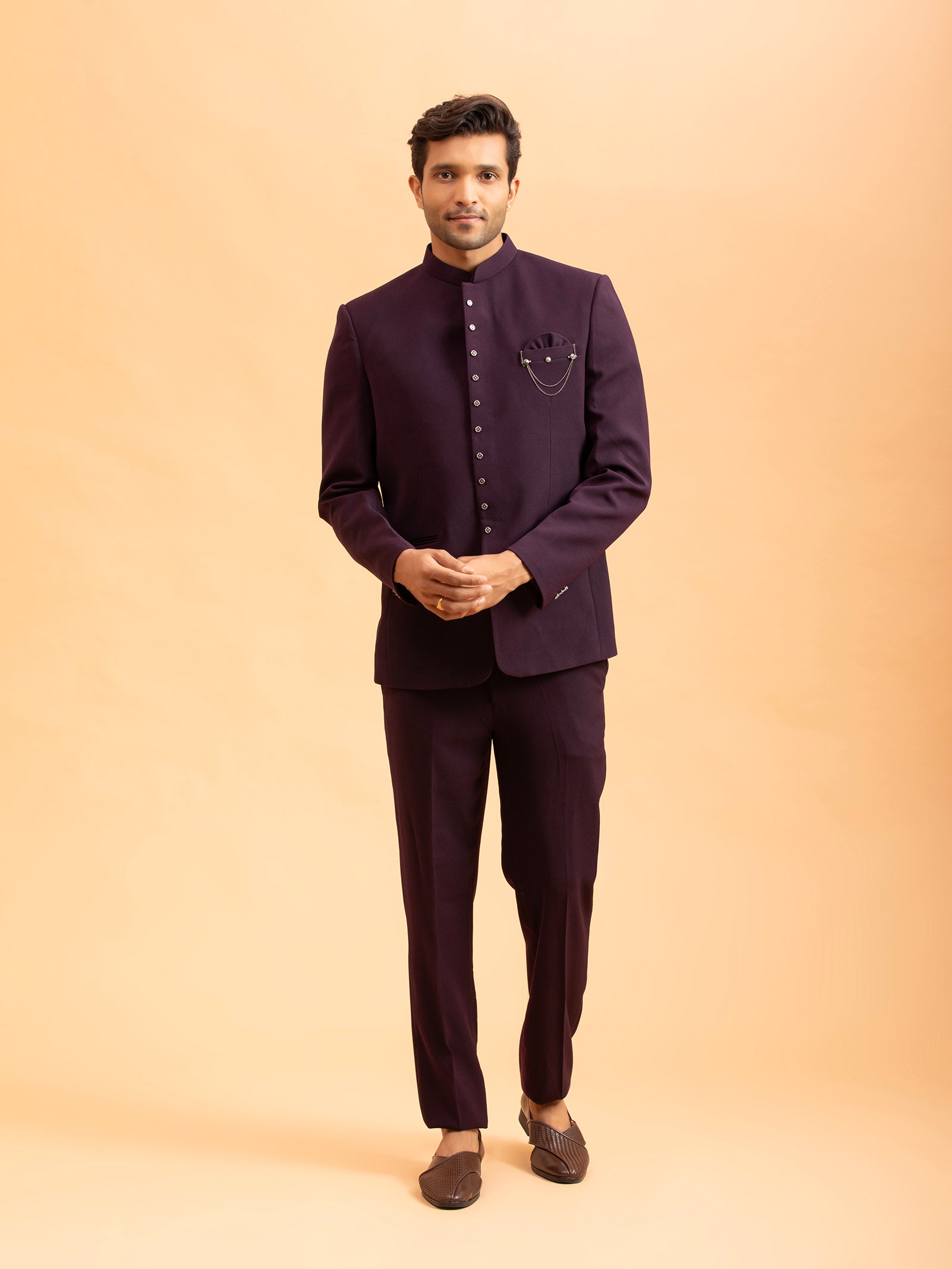 Royal Plum Tailored Jodhpuri Set