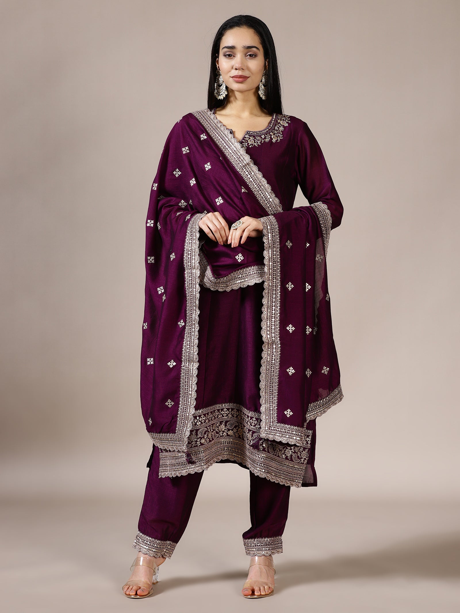 Regal Plum Suit Set