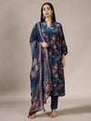 Midnight Blue Floral Suit Set