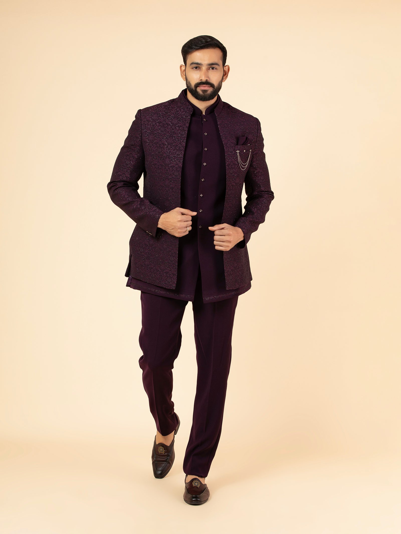 Mulberry Filigree Jodhpuri Set
