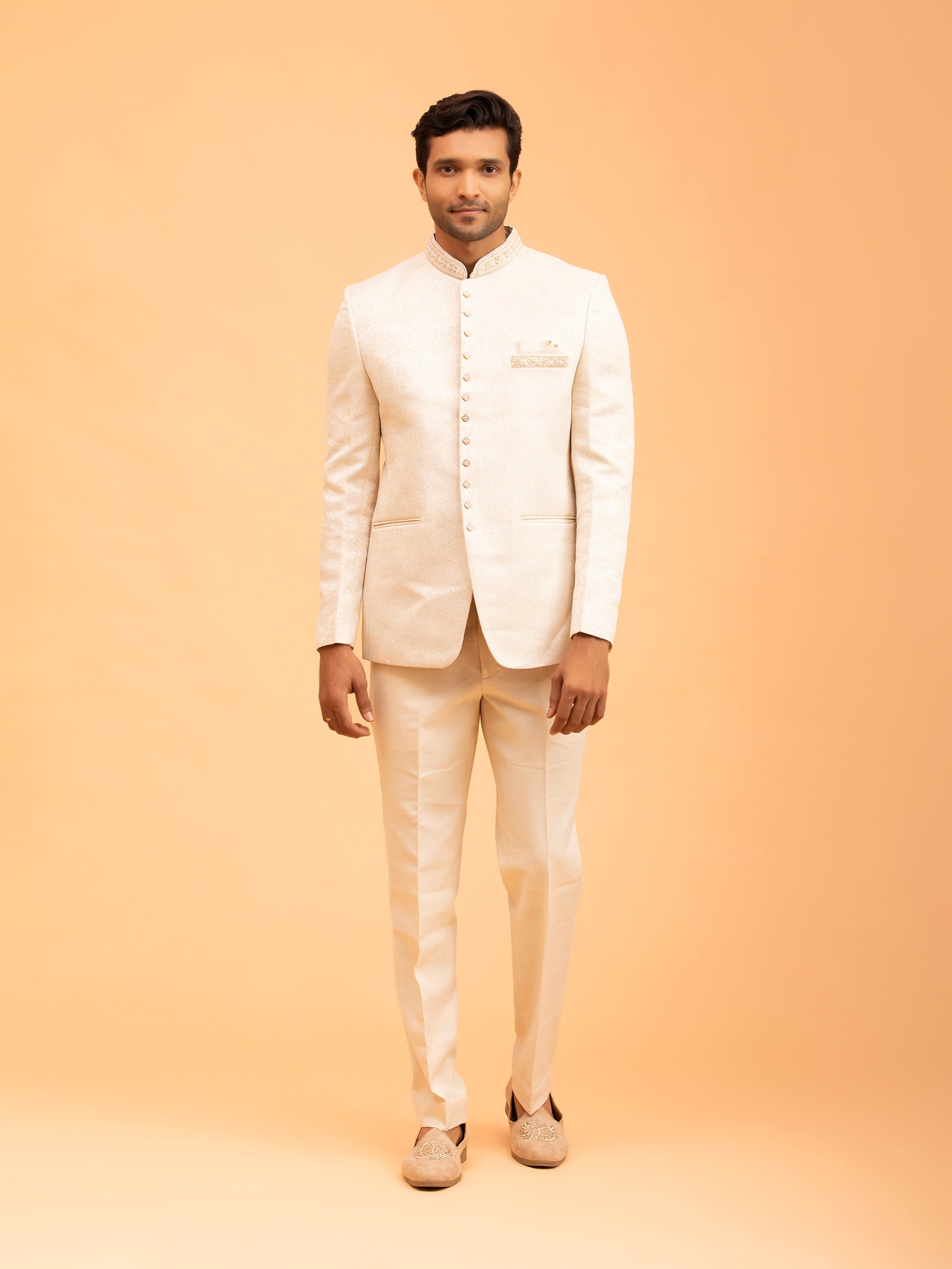 Ivory Heritage Embroidered Jodhpuri Set