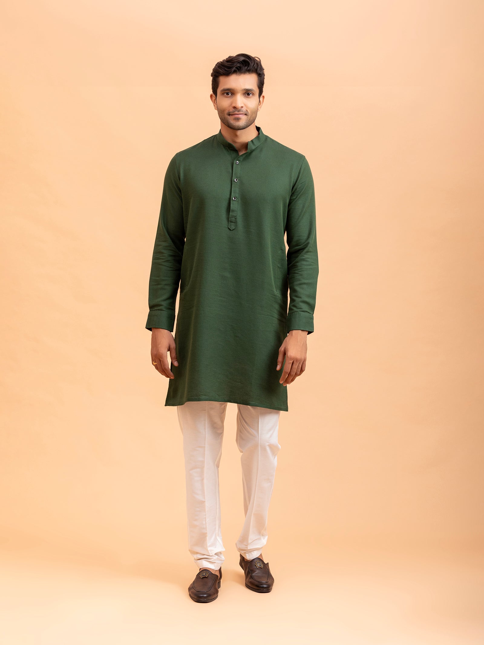 Forest Green Minimalist Kurta