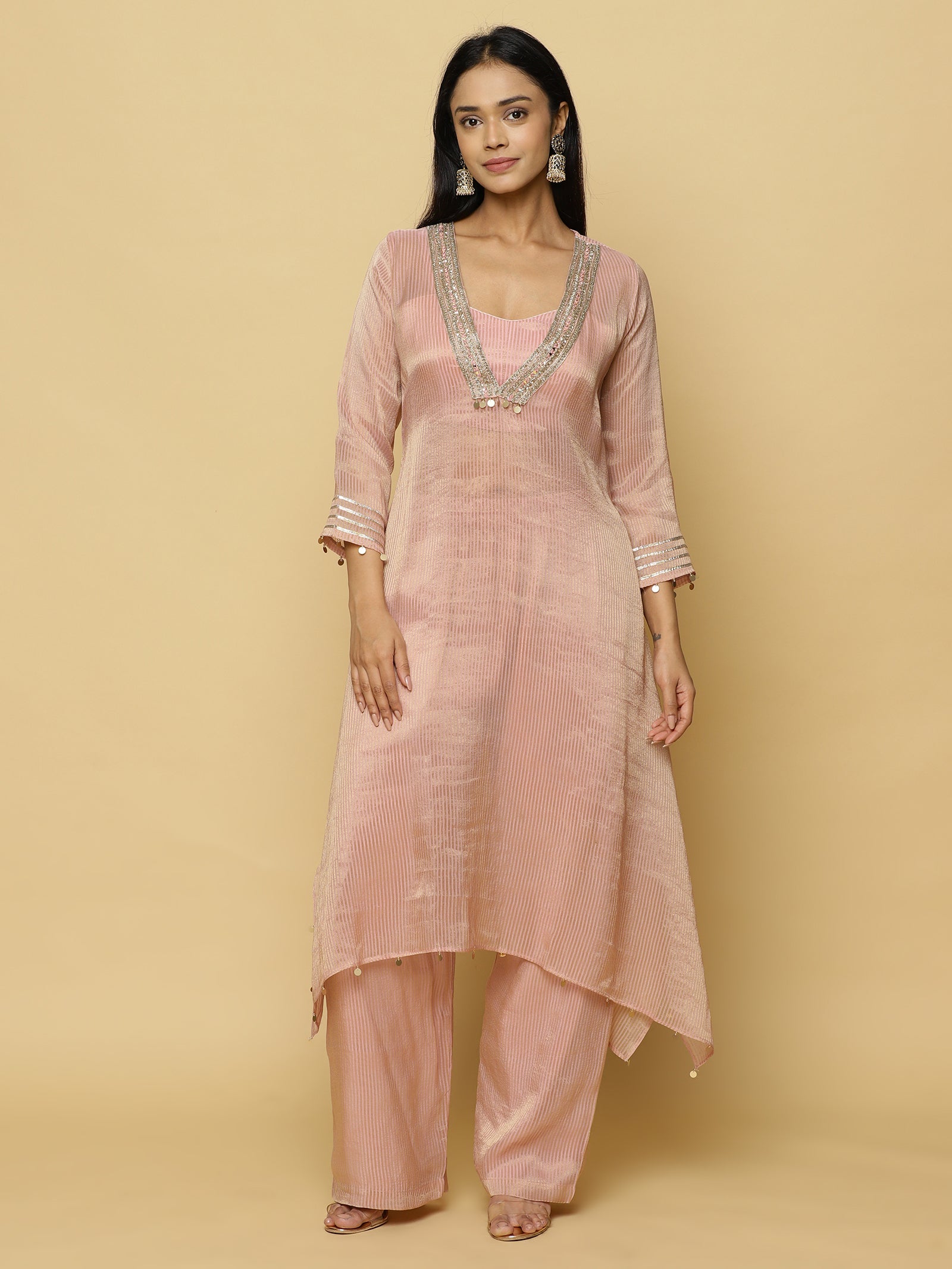 Light Pink Sheer Co-ord Set