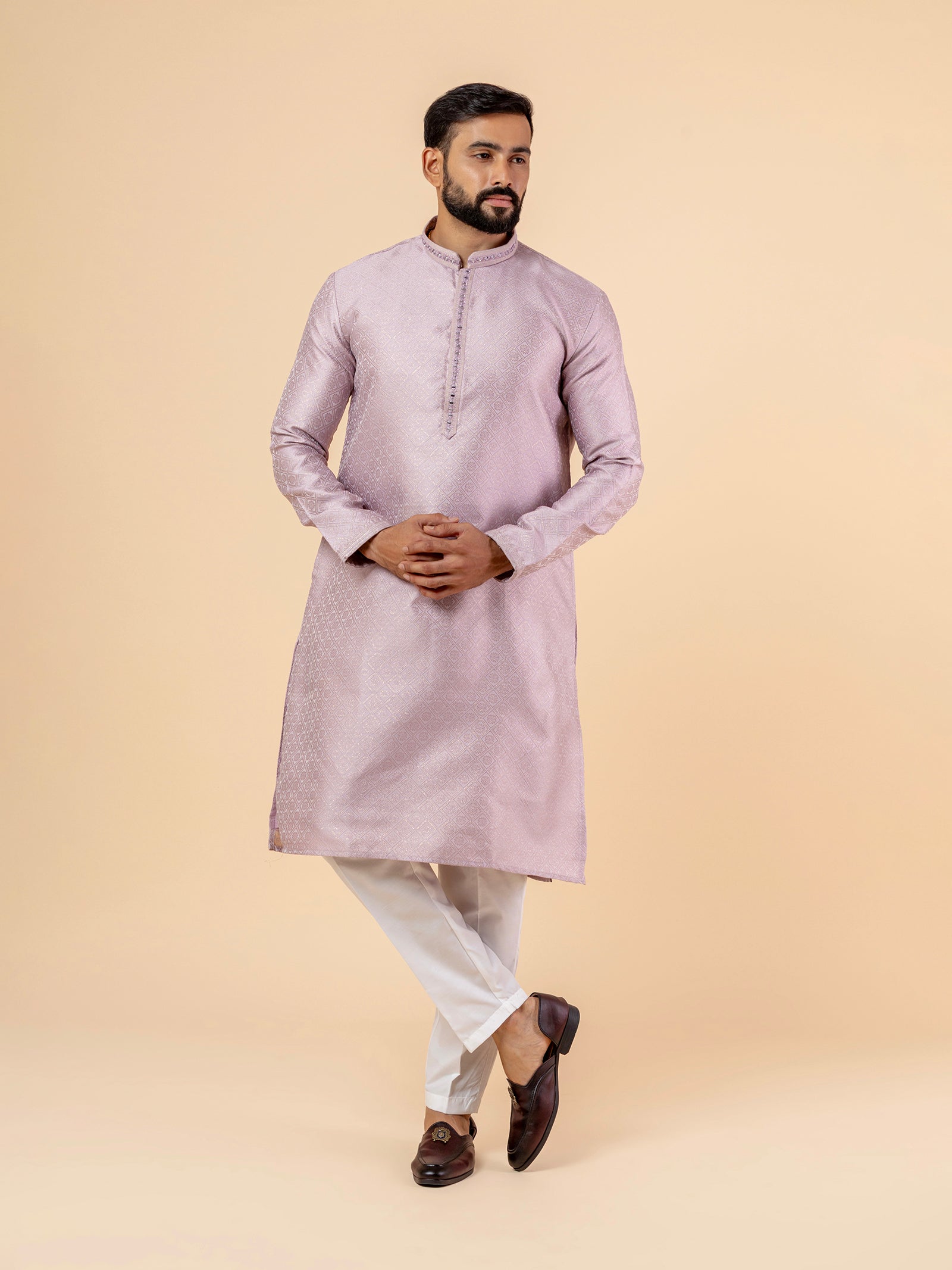 Lavender Shine Prism Kurta Set