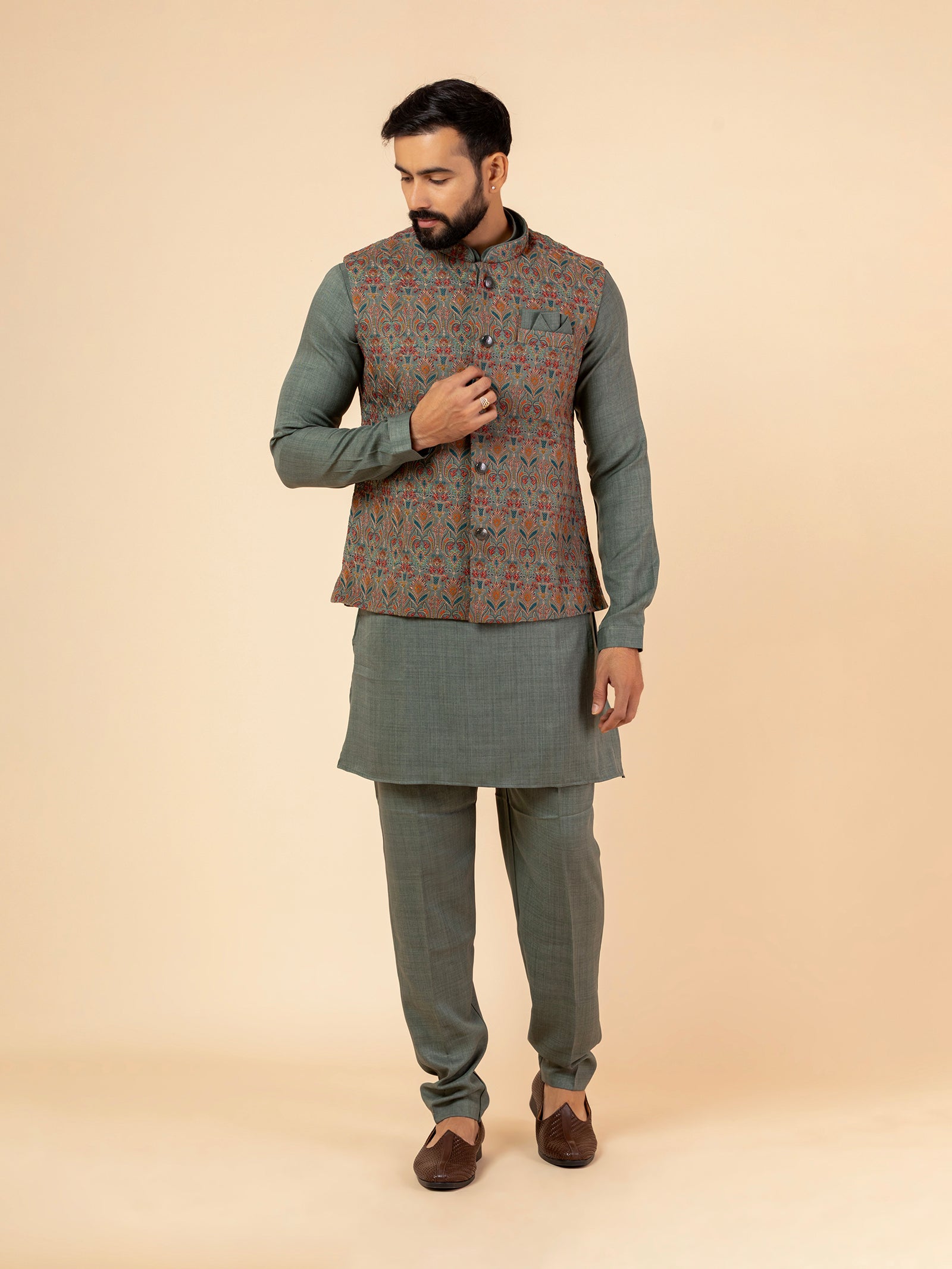 Sage Tapestry Jacket Set