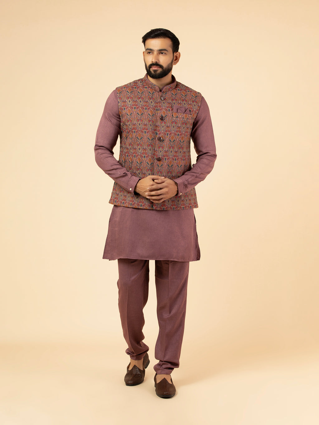 Dusty Rose Tapestry Jacket Set