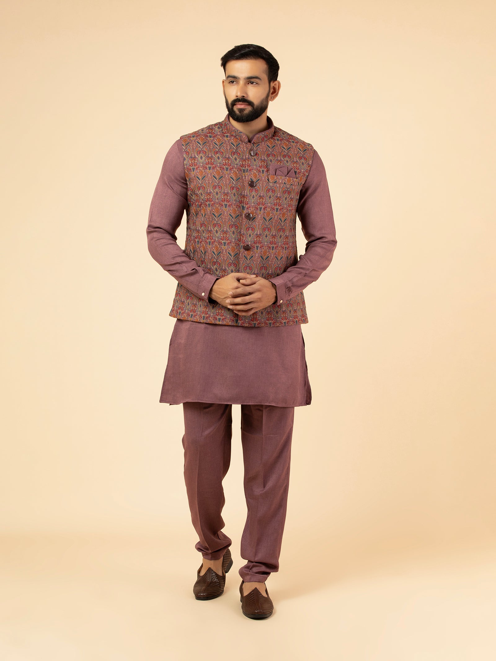 Dusty Rose Tapestry Jacket Set