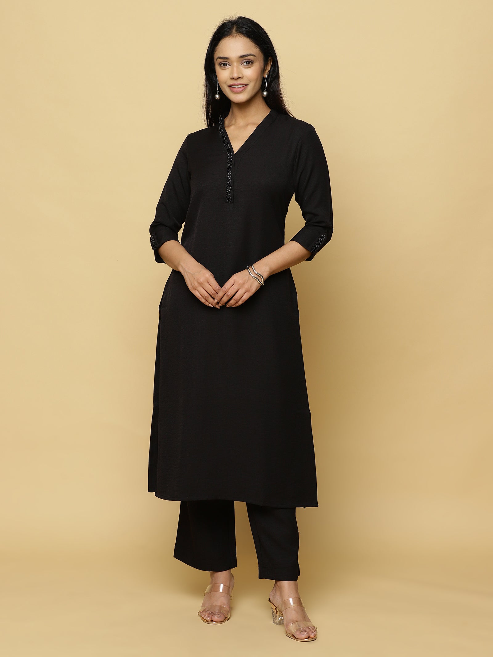 Classic Black Tunic Co-ord Set