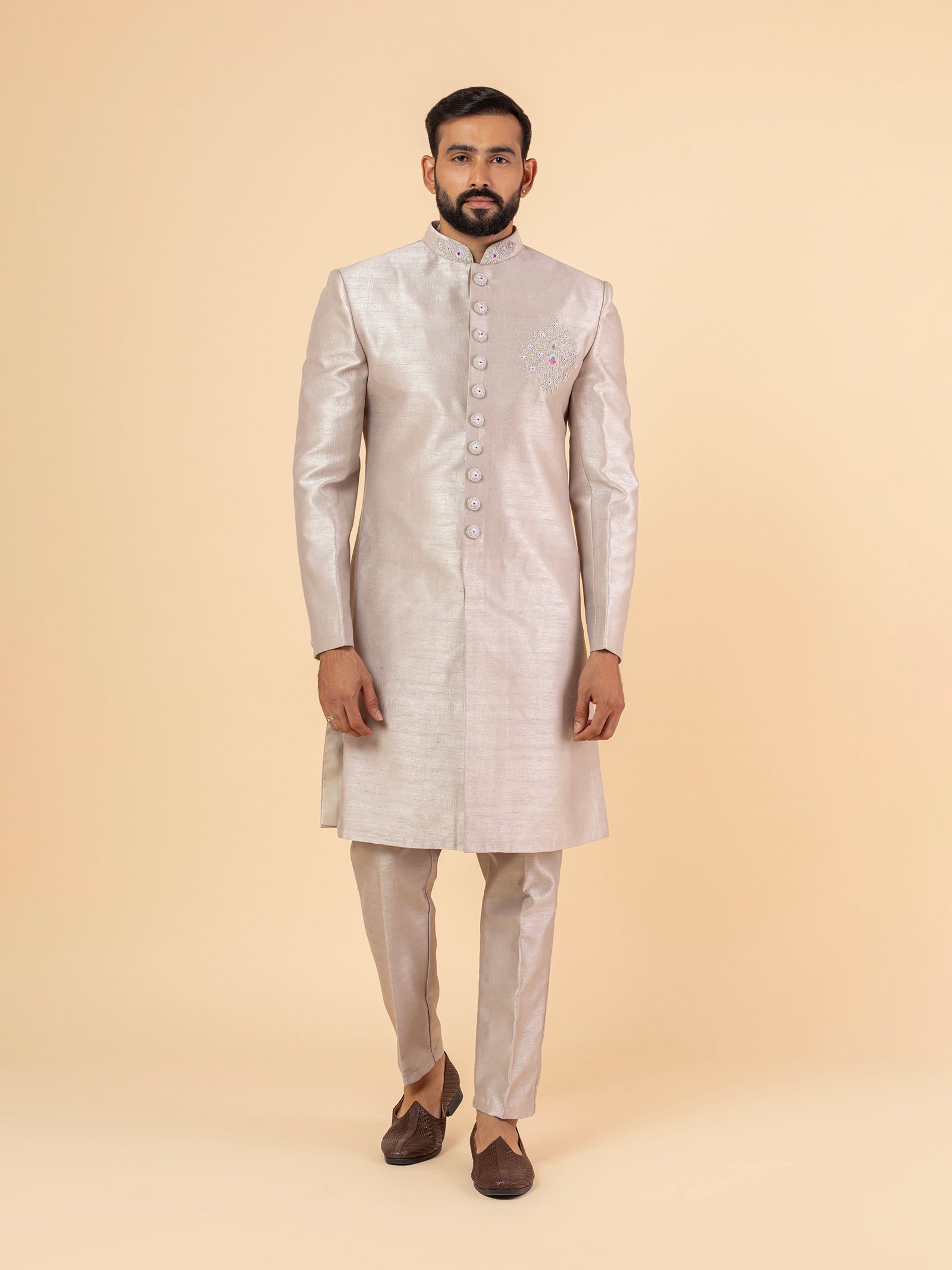Moonlit Slub Sherwani
