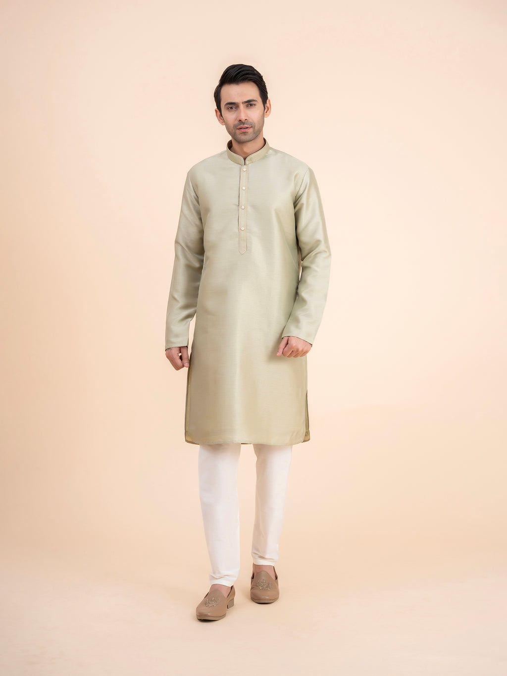 Sage Green Solid Kurta Set