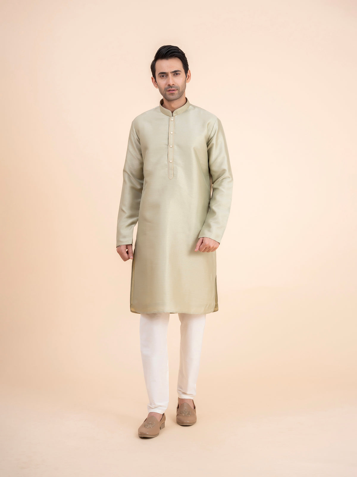 Sage Green Solid Kurta Set