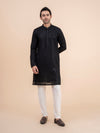 Jet Black Sequin Kurta Set