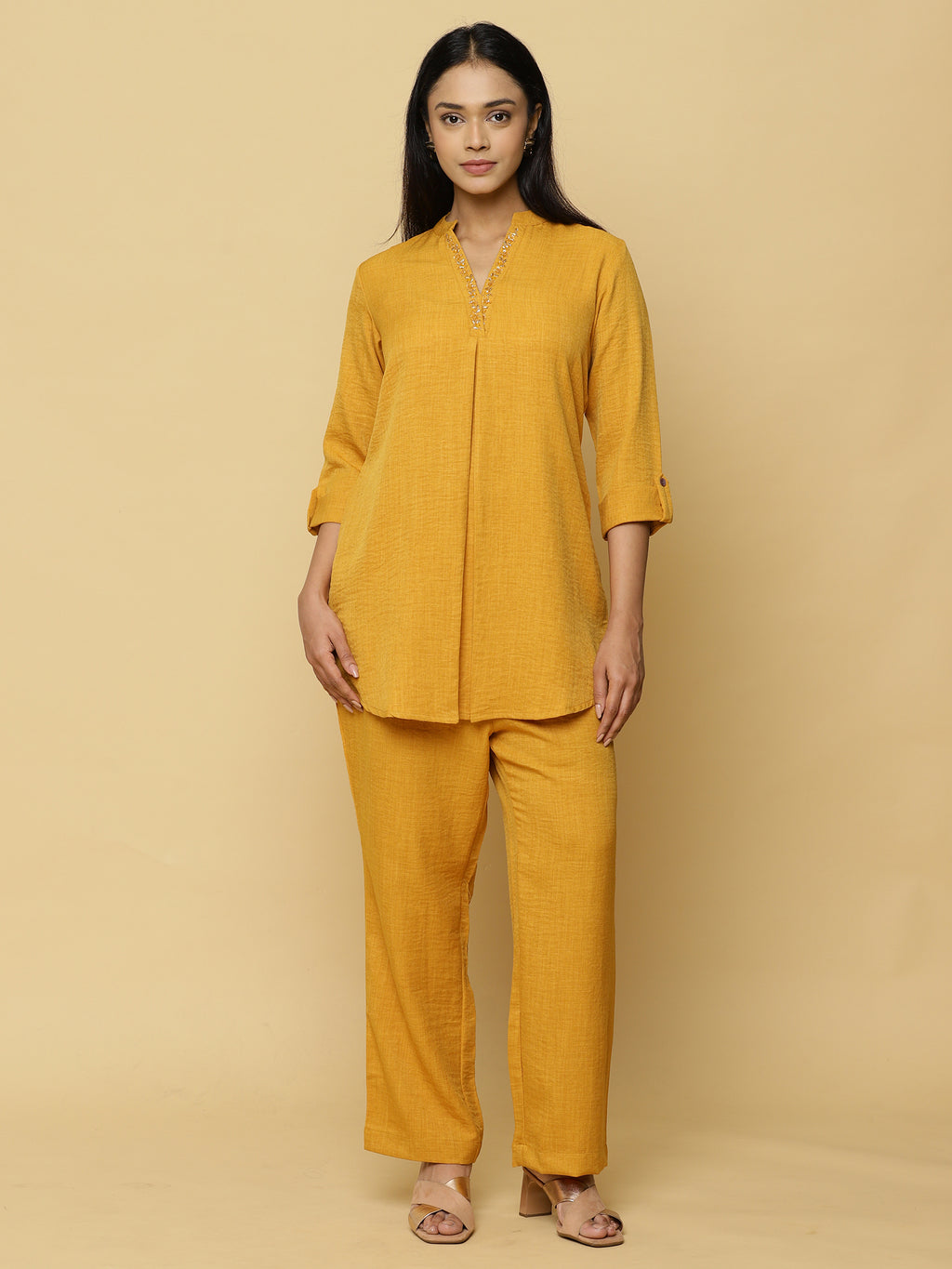 Mustard Short Co-ord Set