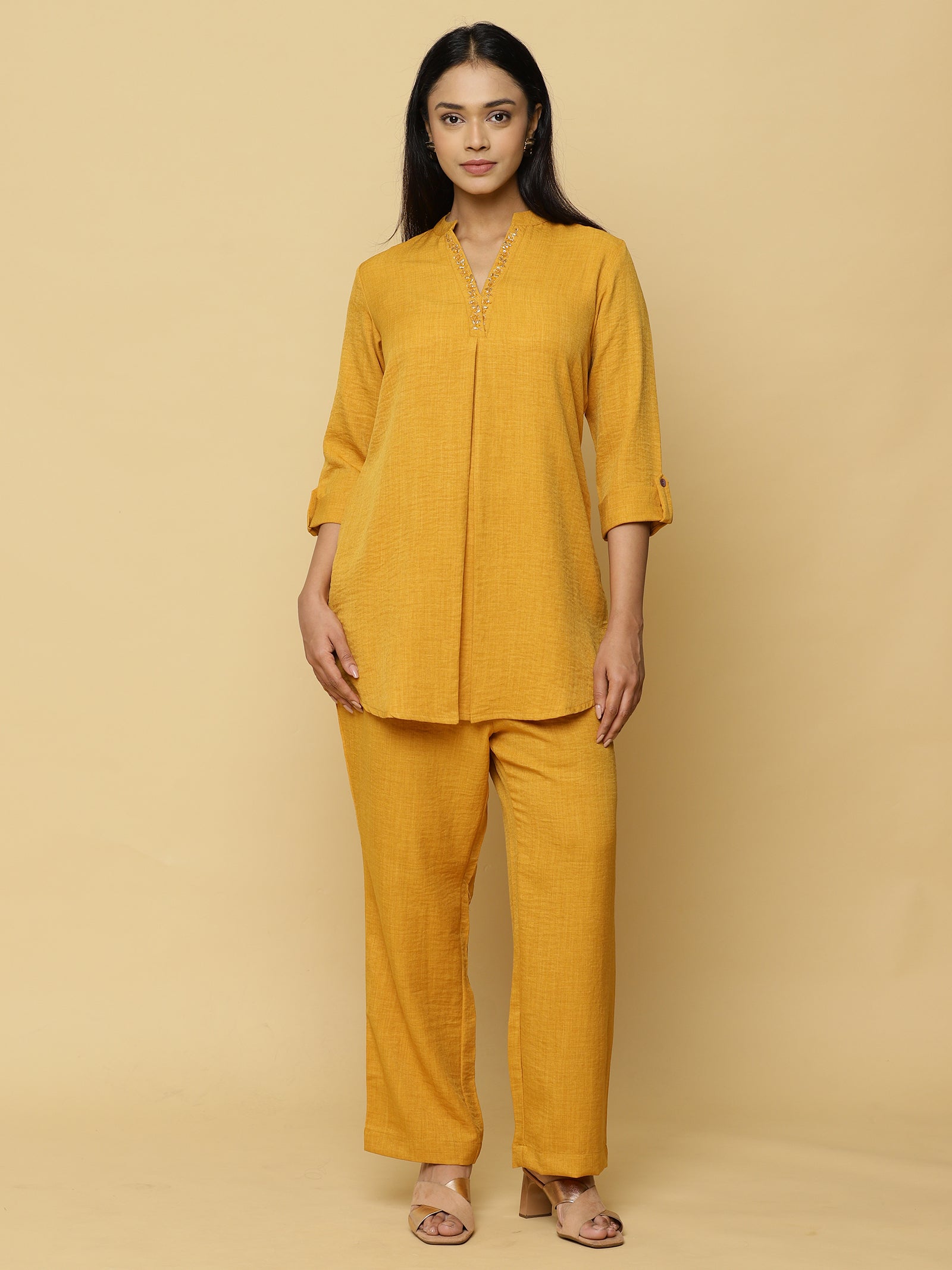 Mustard Short Co-ord Set