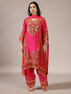 Fuchsia Heavy Paisley Print Suit Set