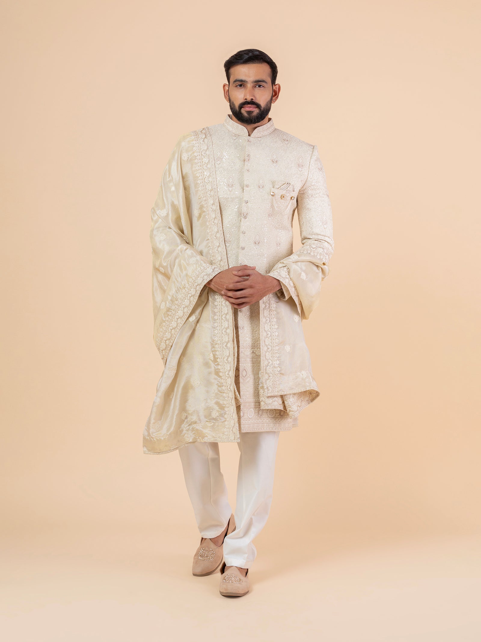Imperial Ivory Sherwani Set
