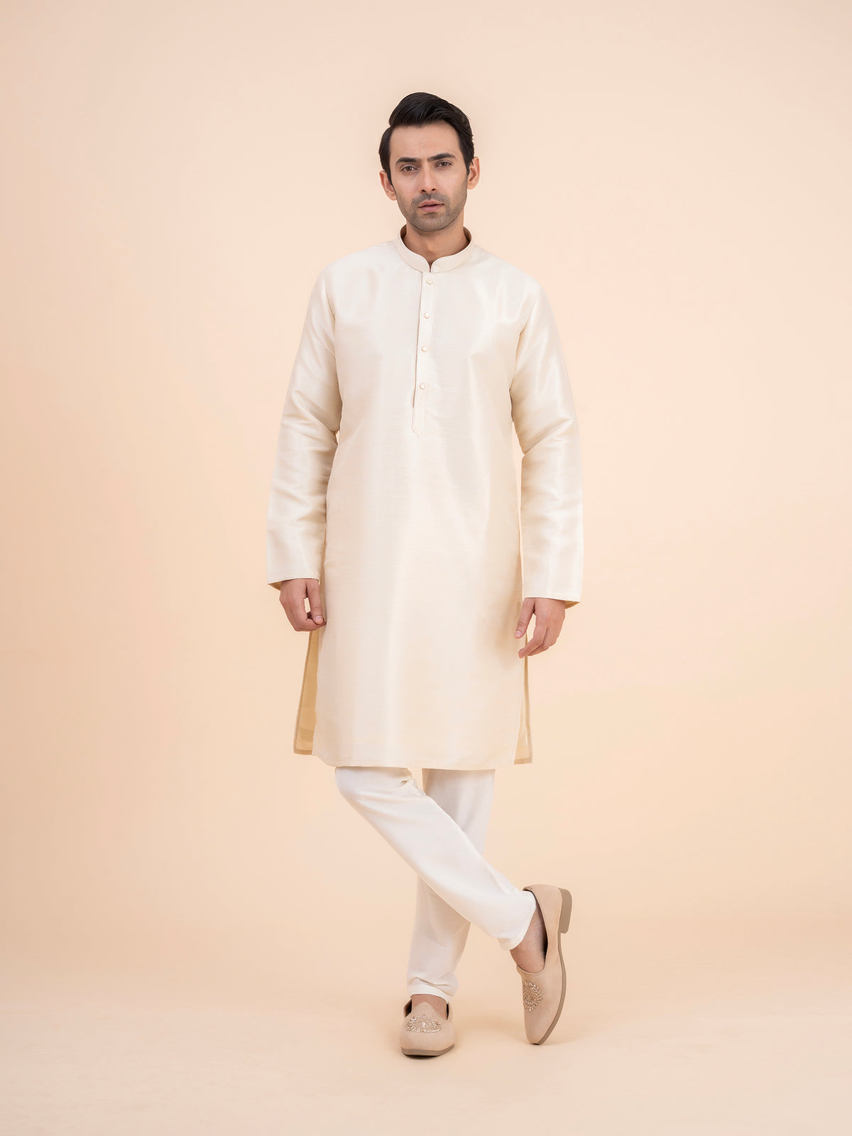 Ivory Solid Kurta Set