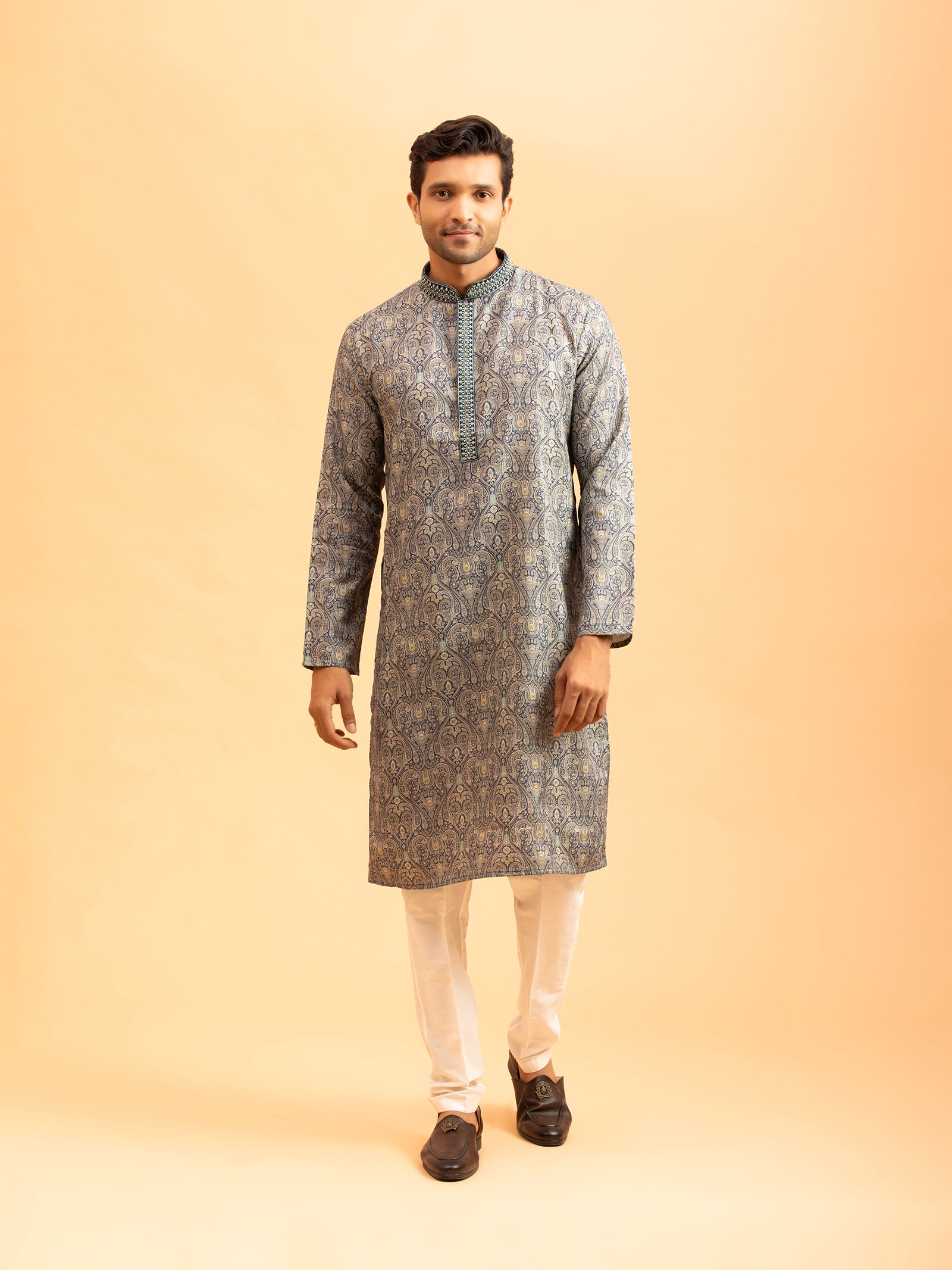 Azure Heritage Paisley Kurta