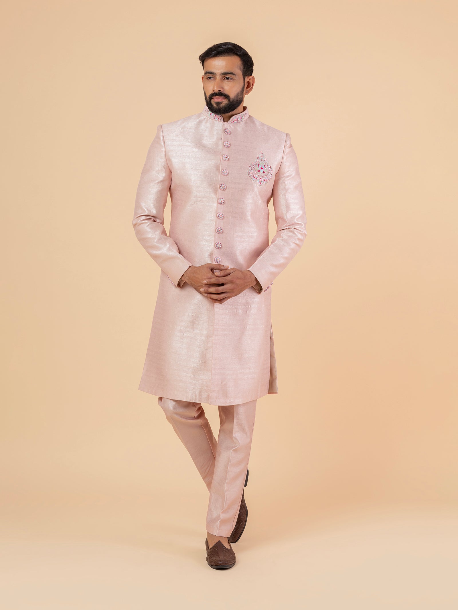 Dusty Blush Pink Sherwani