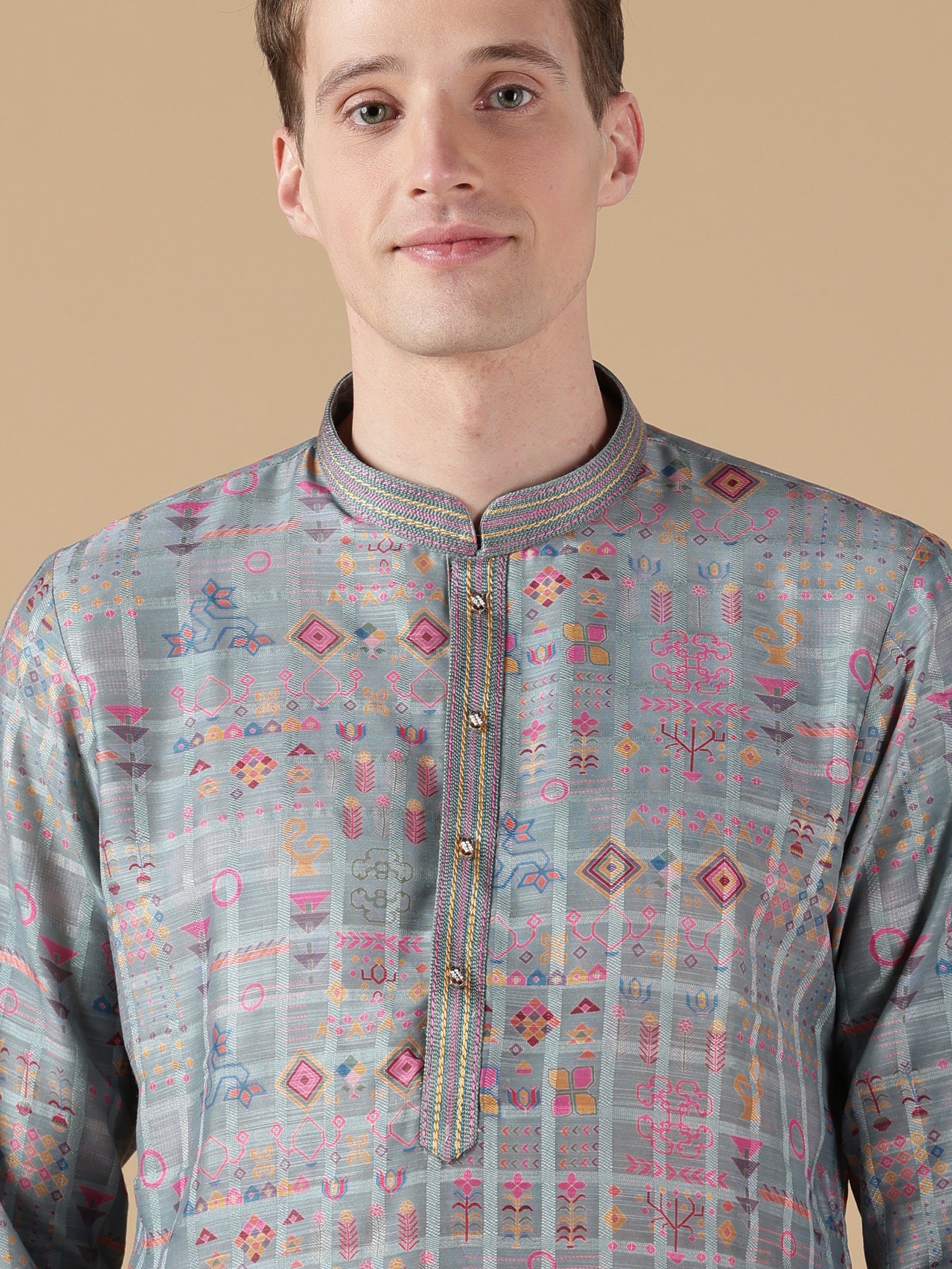 Mosaic Azure Kurta Set