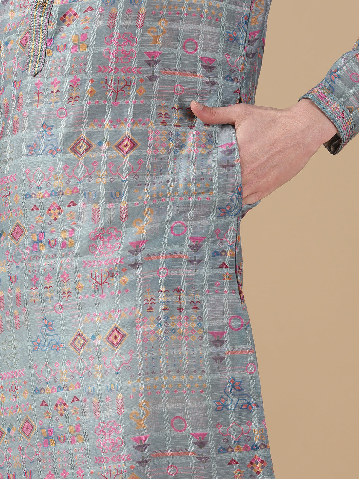 Mosaic Azure Kurta Set