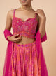 Pink and Orange Printed Lehenga with Embellished Blouse