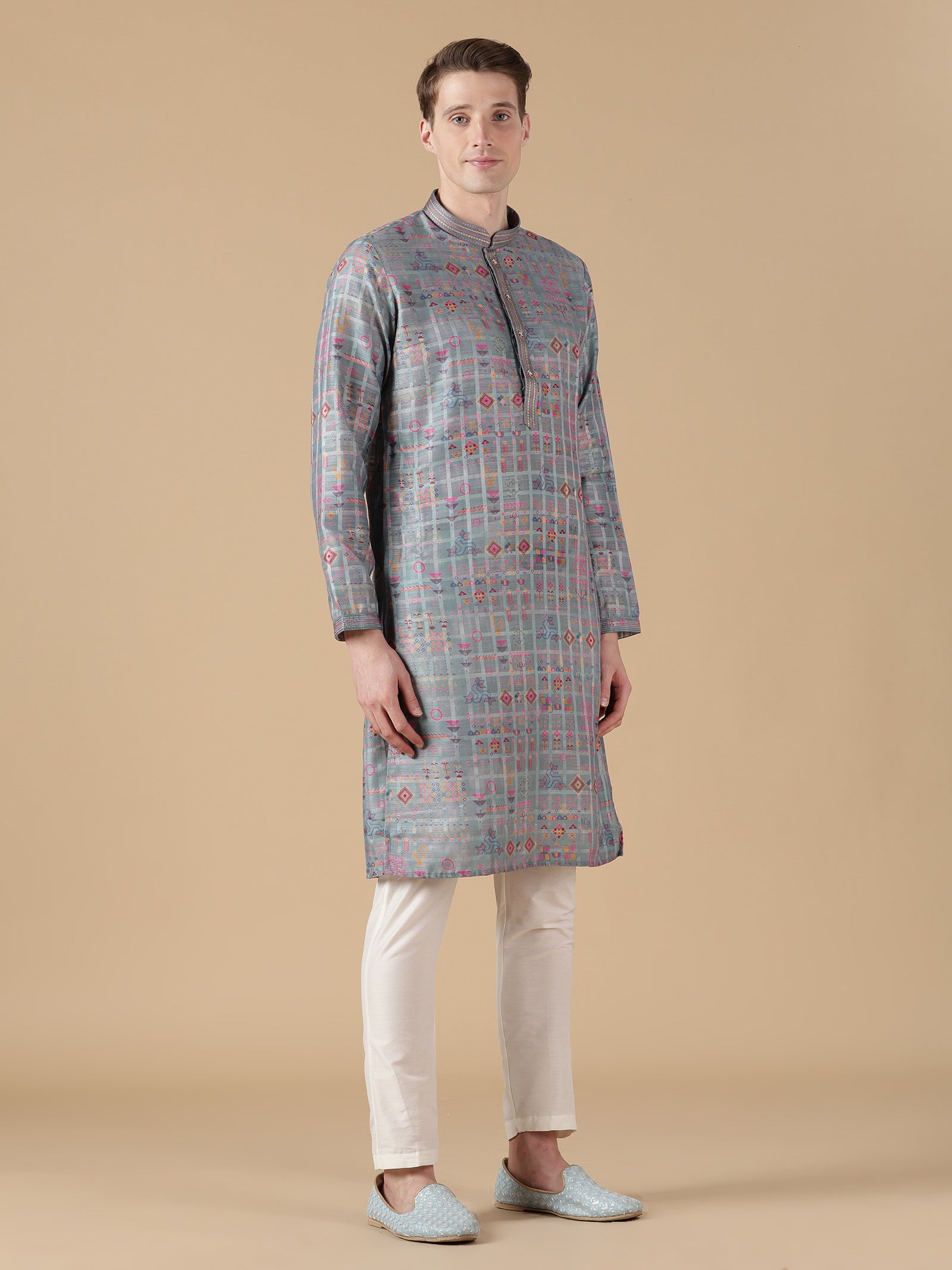Mosaic Azure Kurta Set