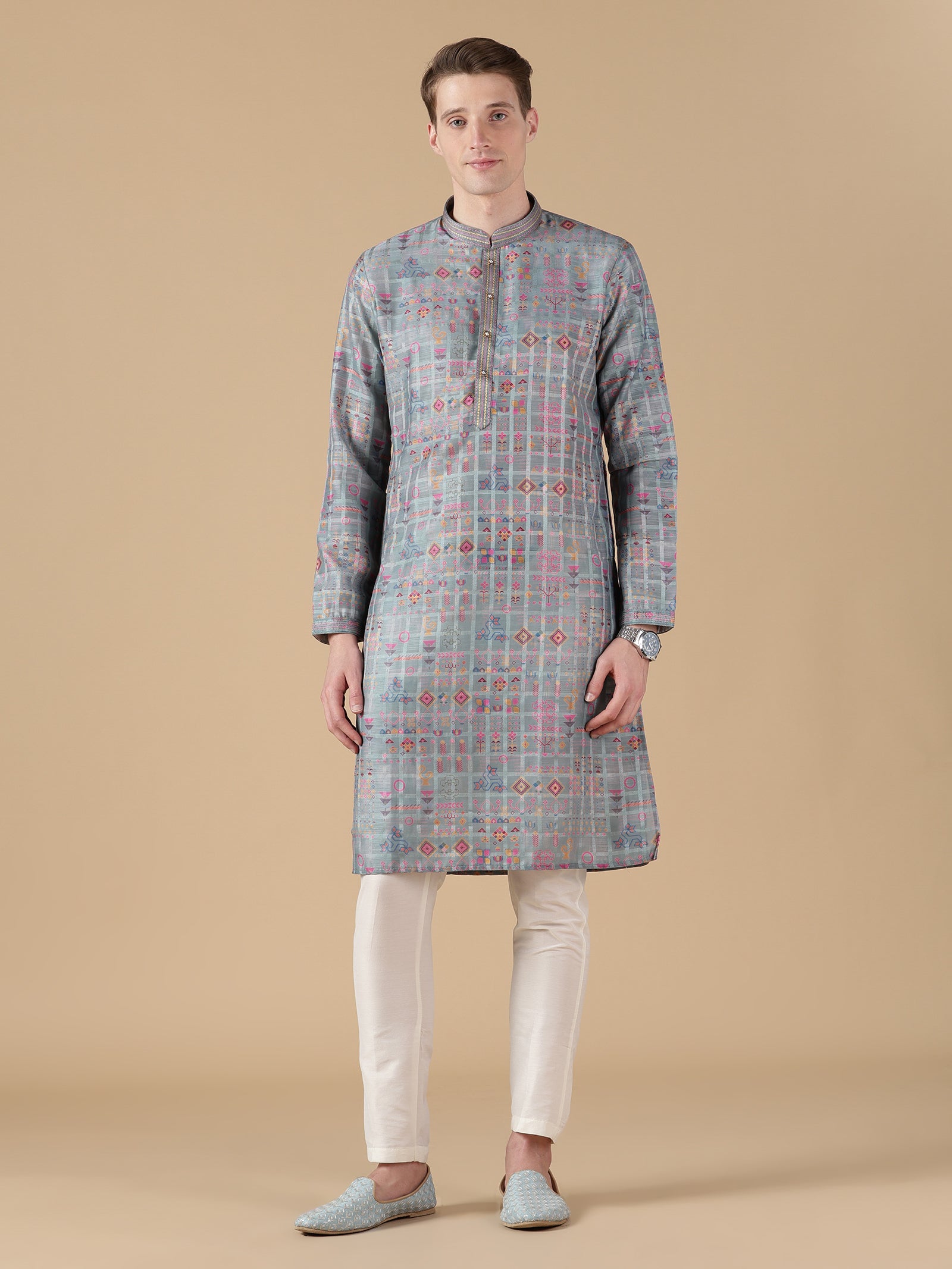Mosaic Azure Kurta Set