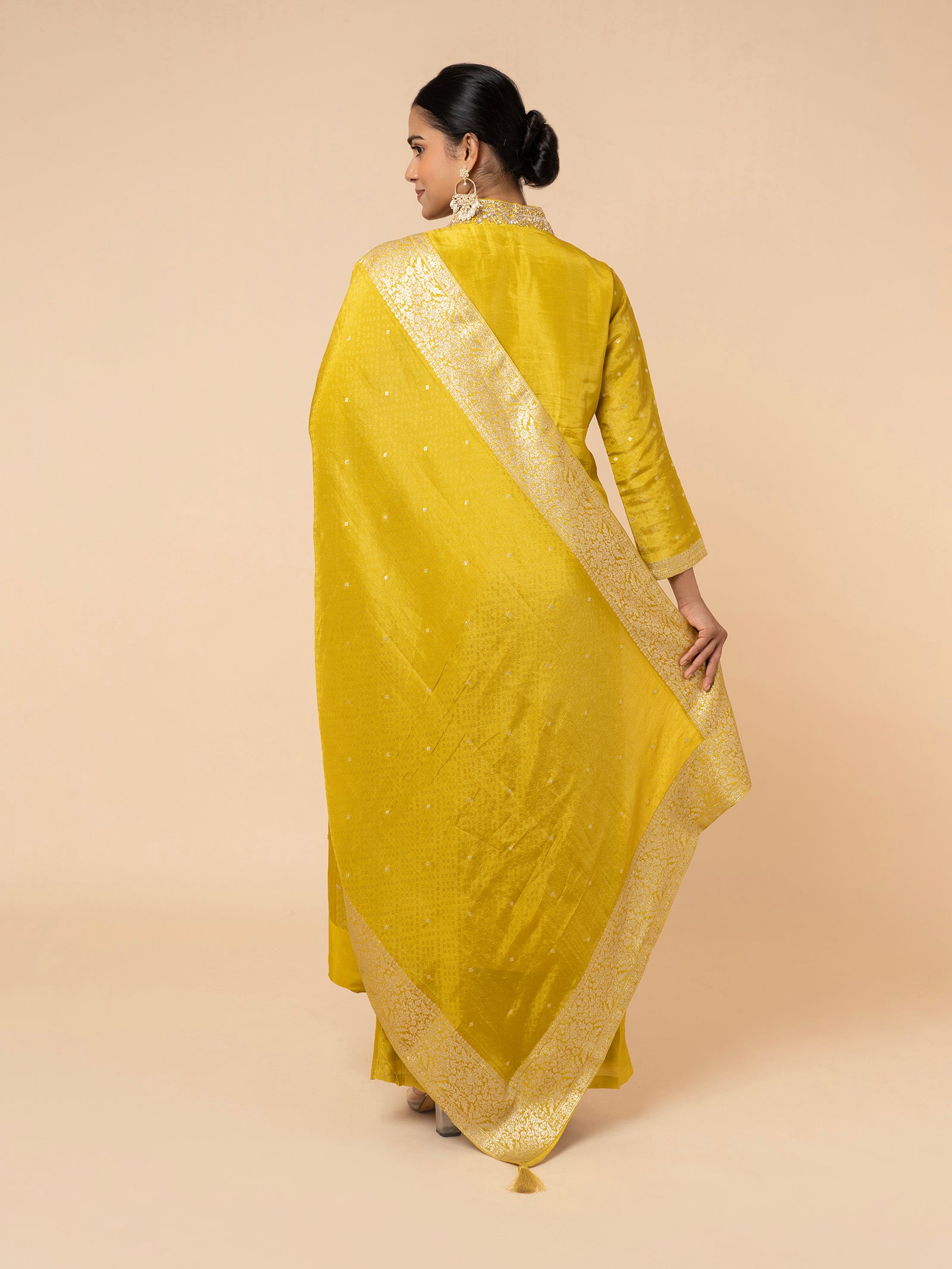 Mustard Yellow Banarasi Suit Set