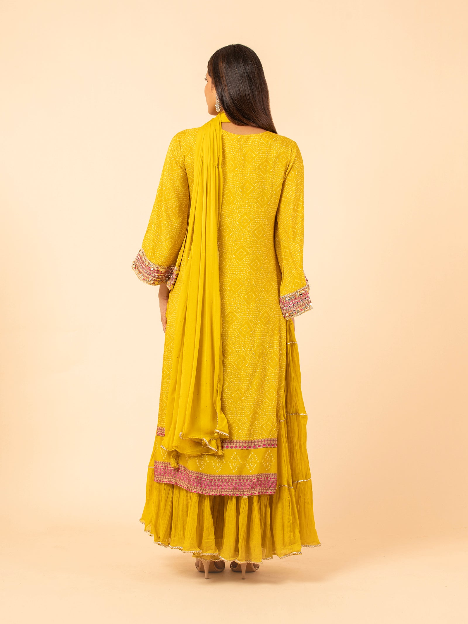 Heritage Mustard Sharara Ensemble