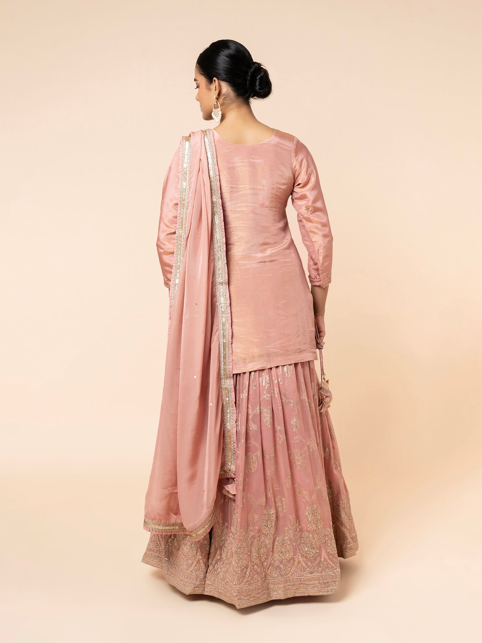 Dusty Rose Gharara Set