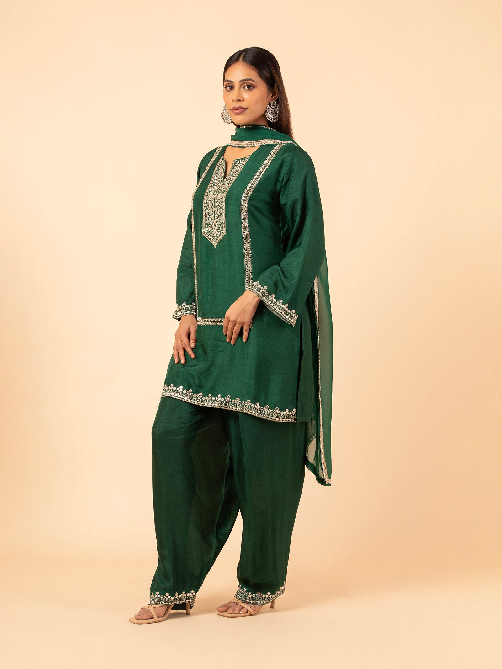 Emerald Heritage Gota Patti Set