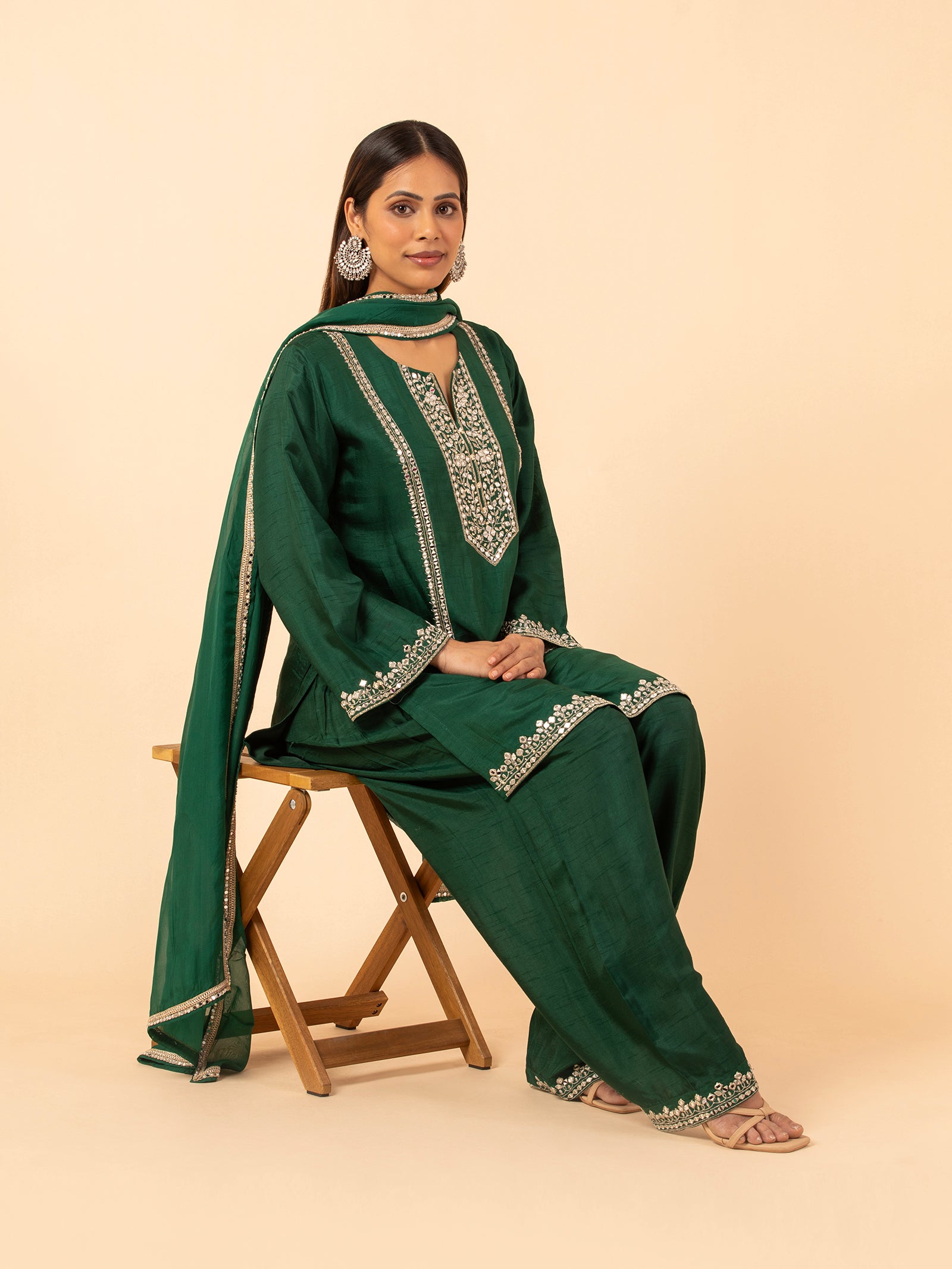 Emerald Heritage Gota Patti Set