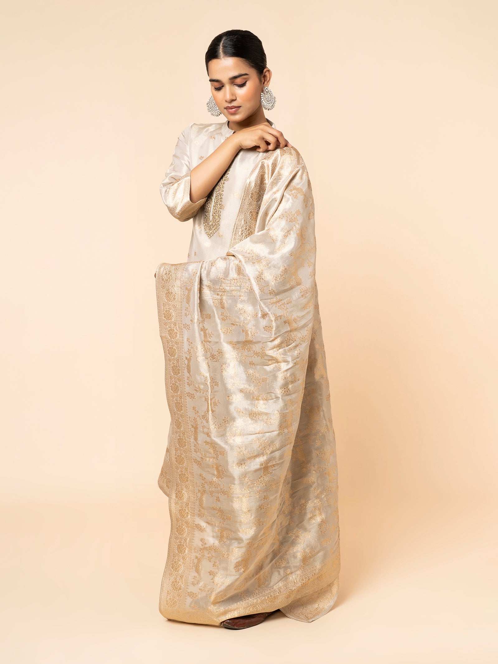 Ivory Banarasi Suit Set