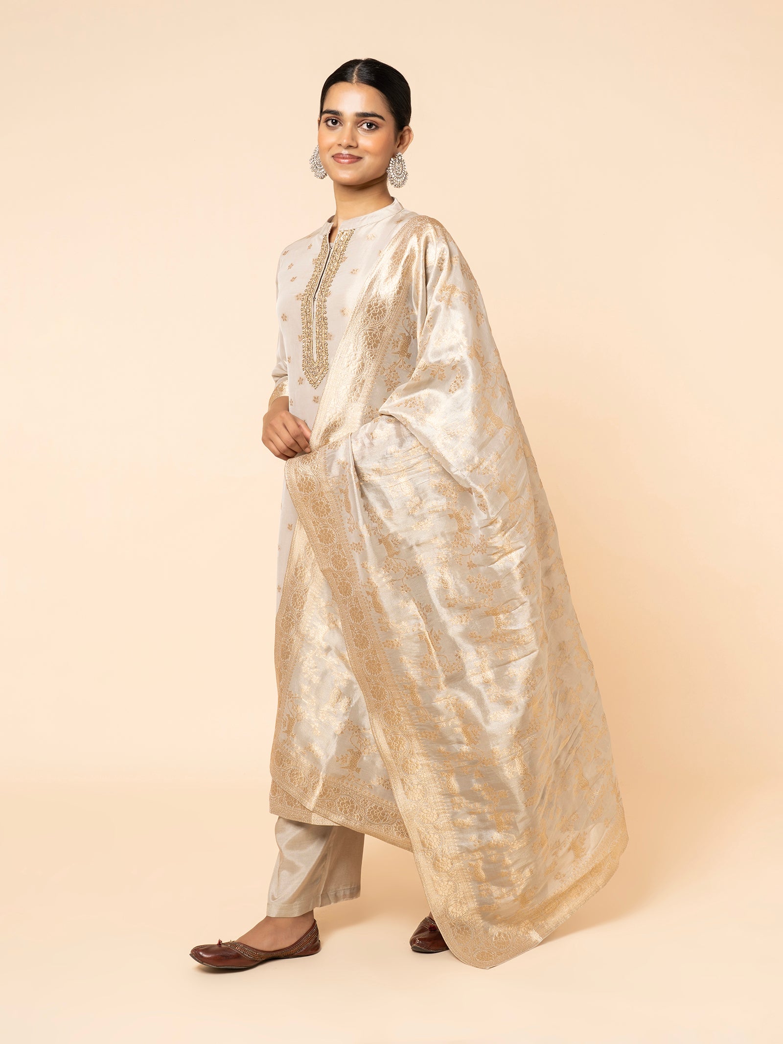 Ivory Banarasi Suit Set