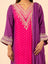 Magenta to Purple Ombre Bandhani Print Sharara Ensemble