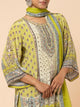 Olive Green Printed Gharara Ensemble