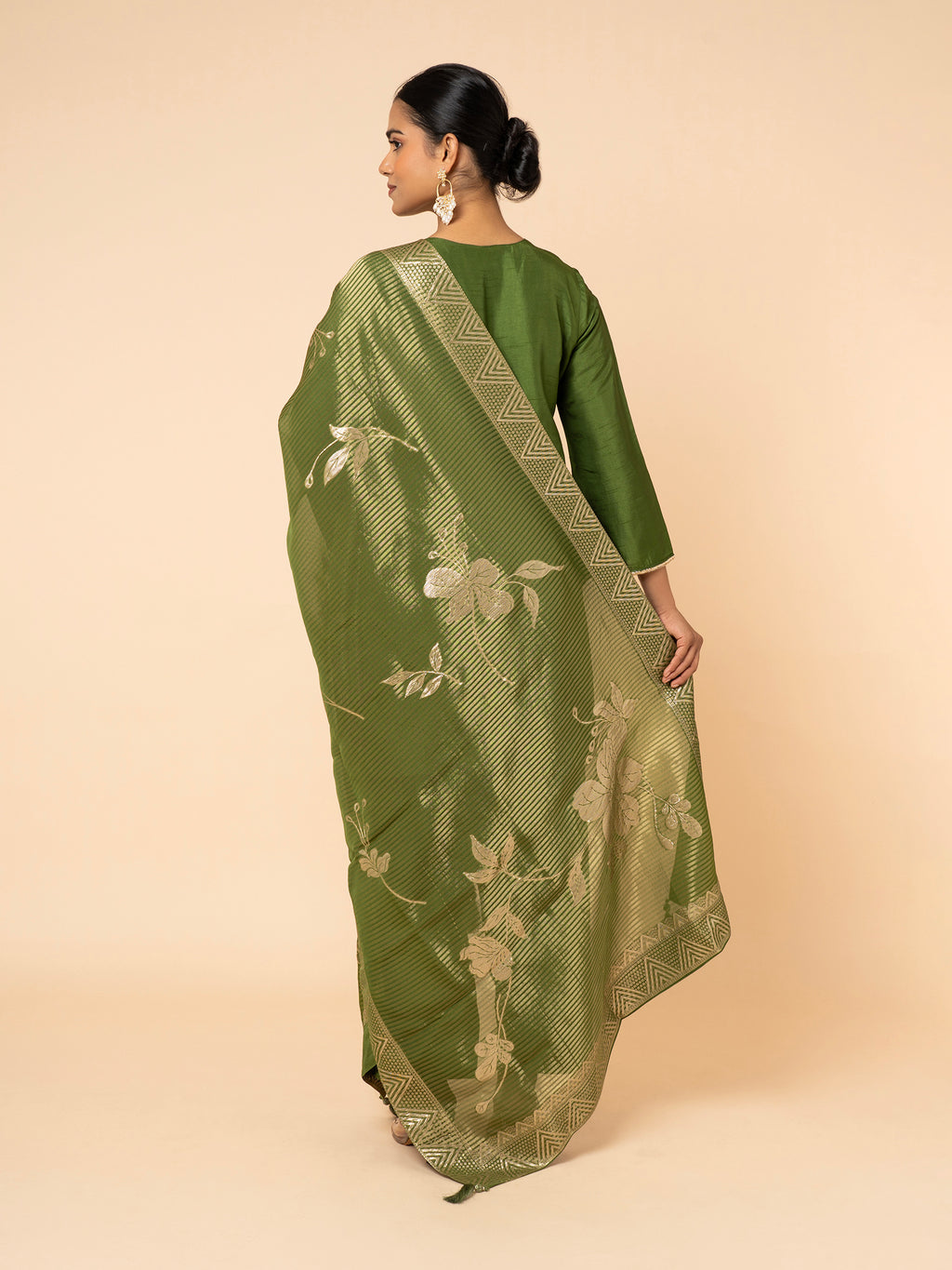 Forest Green Silk Suit Set