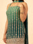 Emerald Gilded Floral Vines Sharara Ensemble