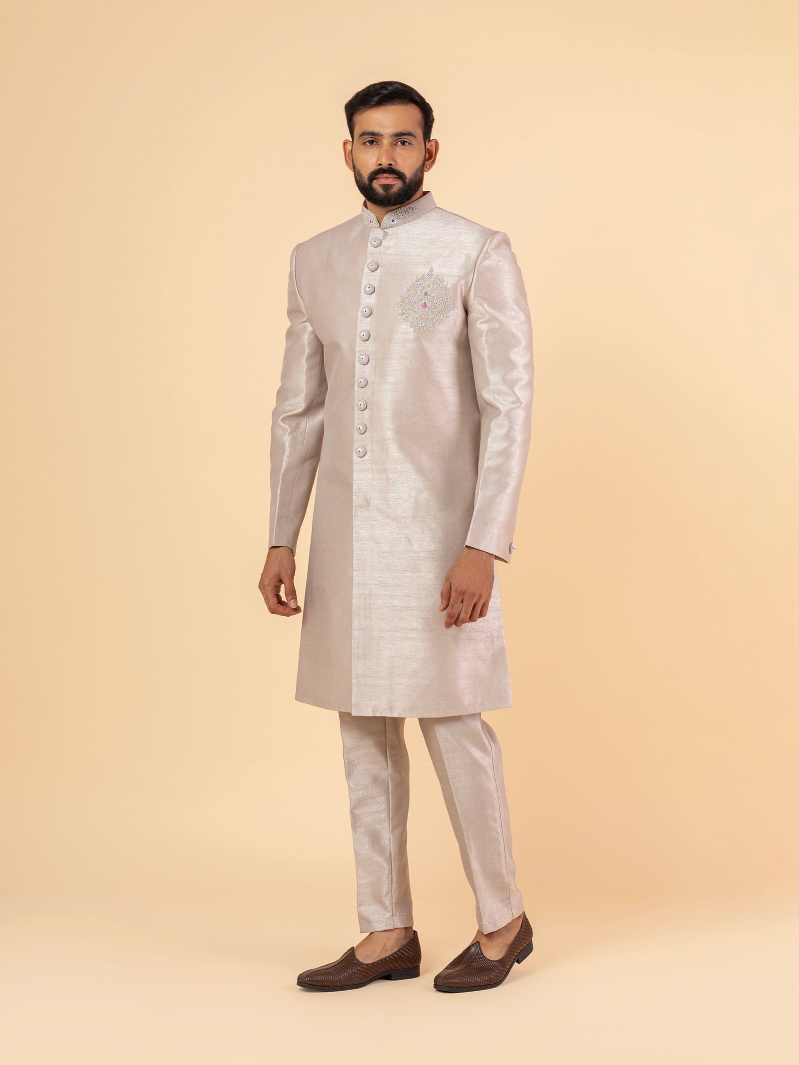 Moonlit Slub Sherwani