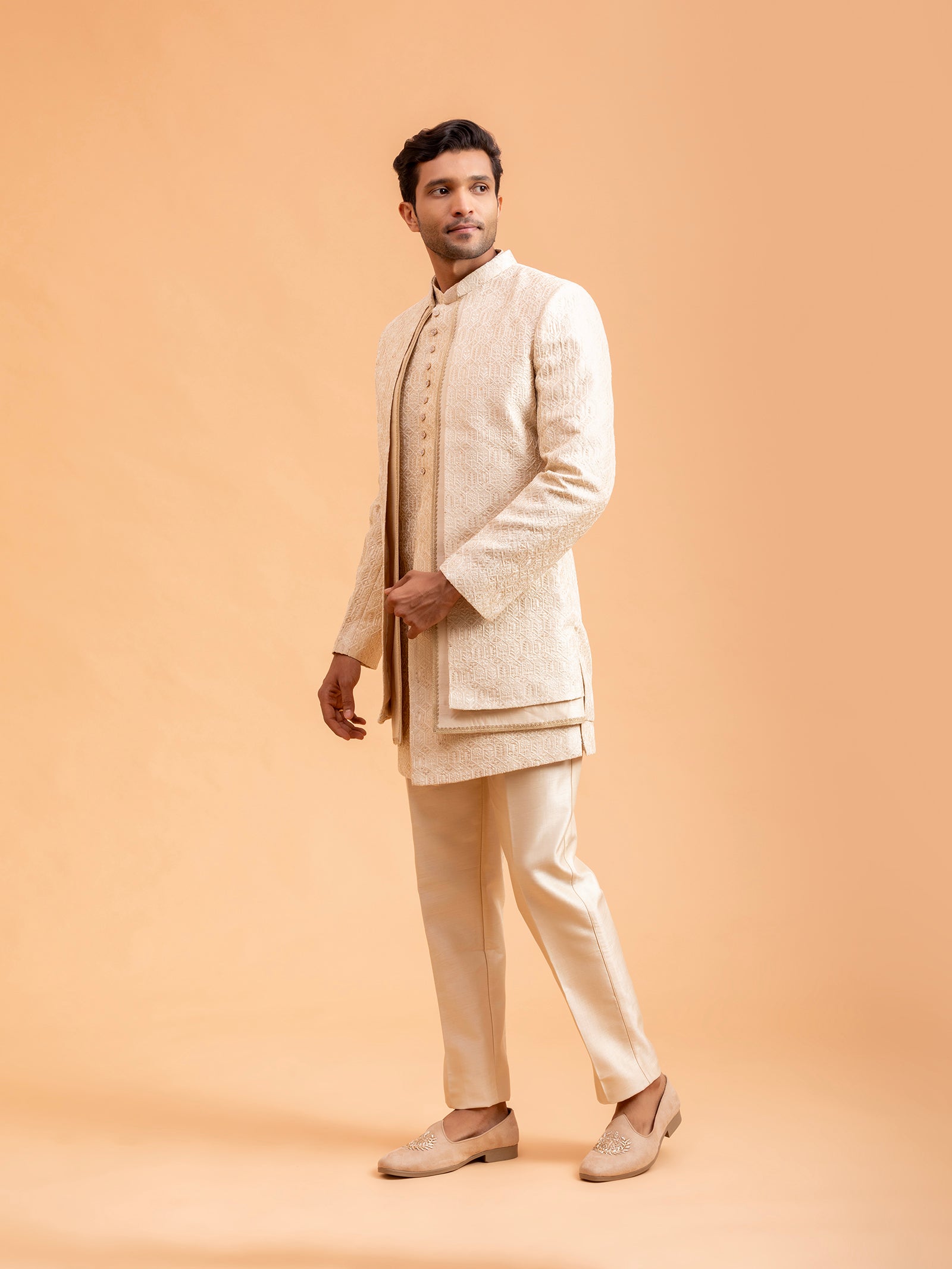 Golden Heirloom Embellished Indo-Western Set