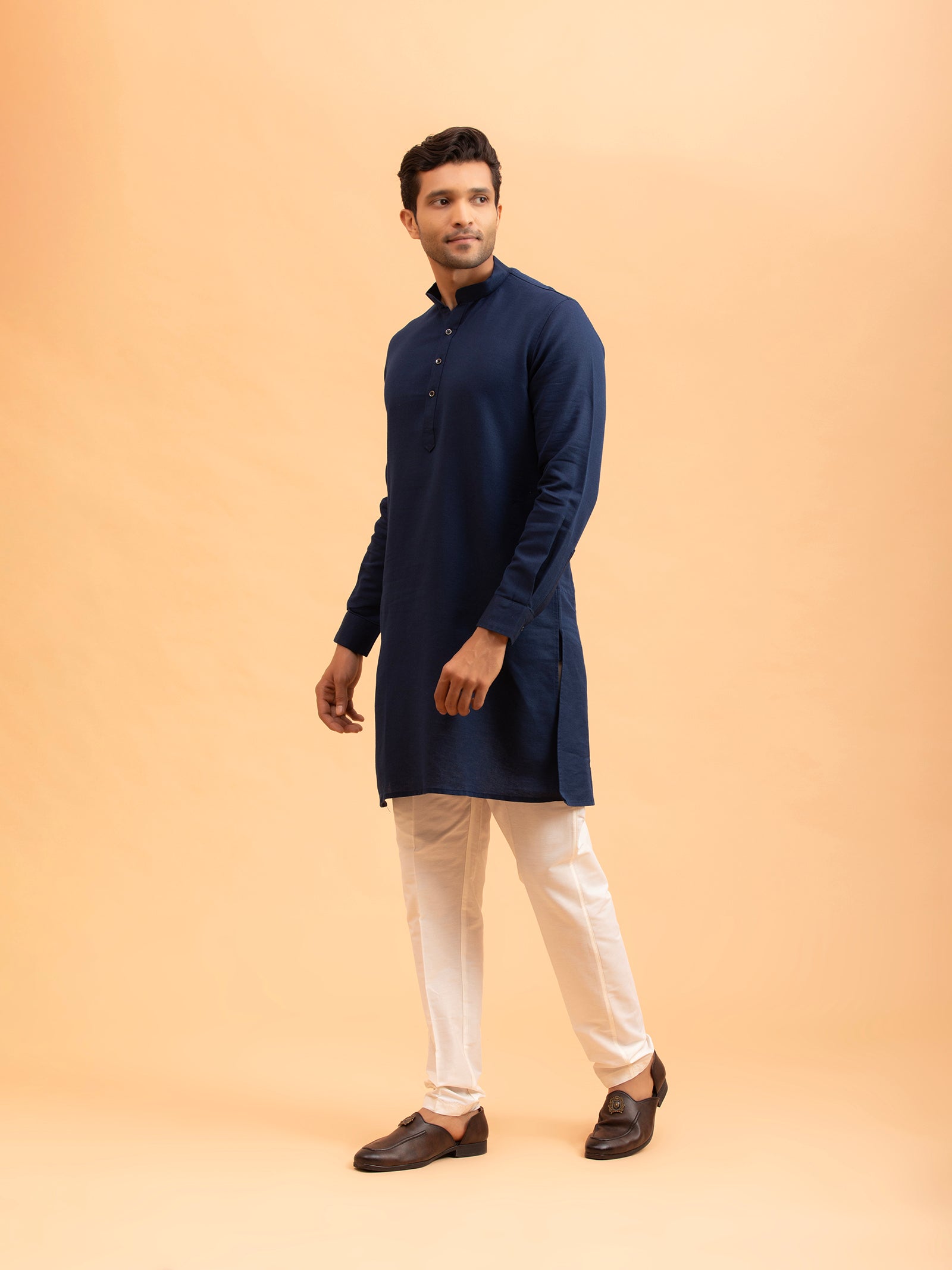Midnight Navy Minimalist Kurta