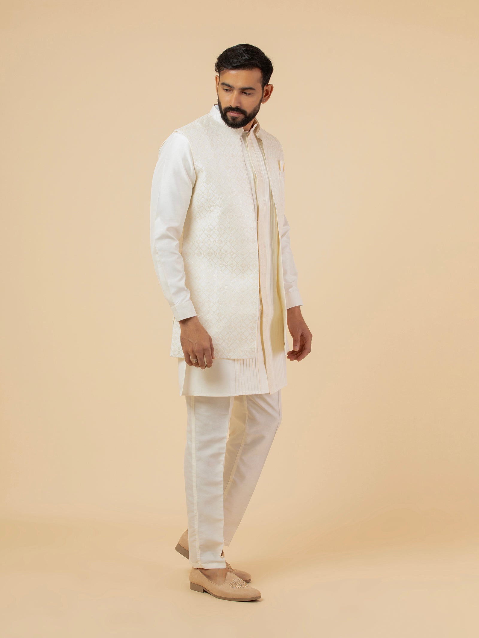 Alabaster Geometric Jacket Set