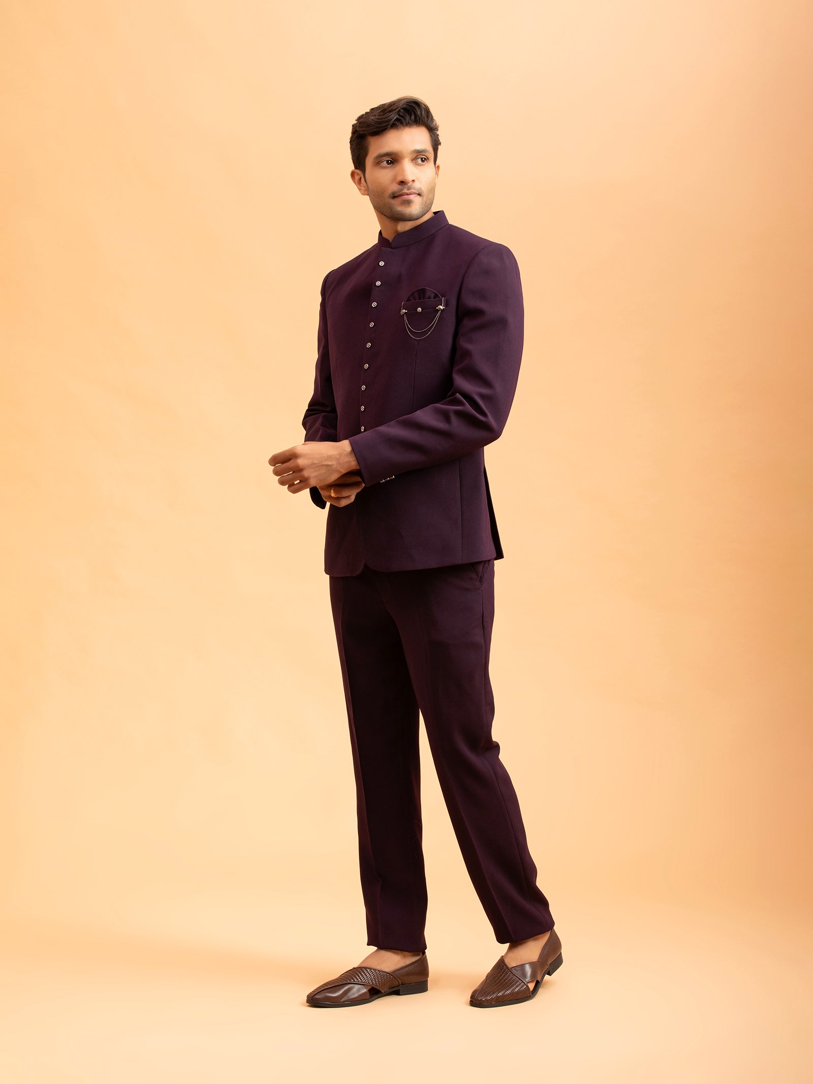 Royal Plum Tailored Jodhpuri Set