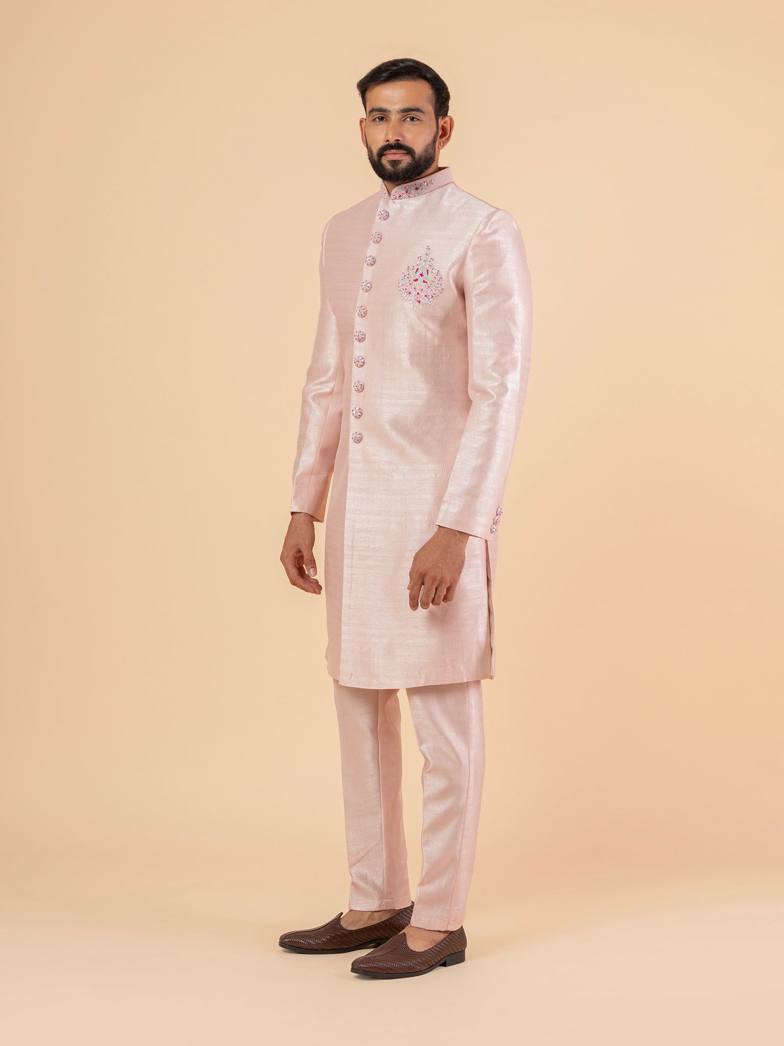 Dusty Blush Pink Sherwani