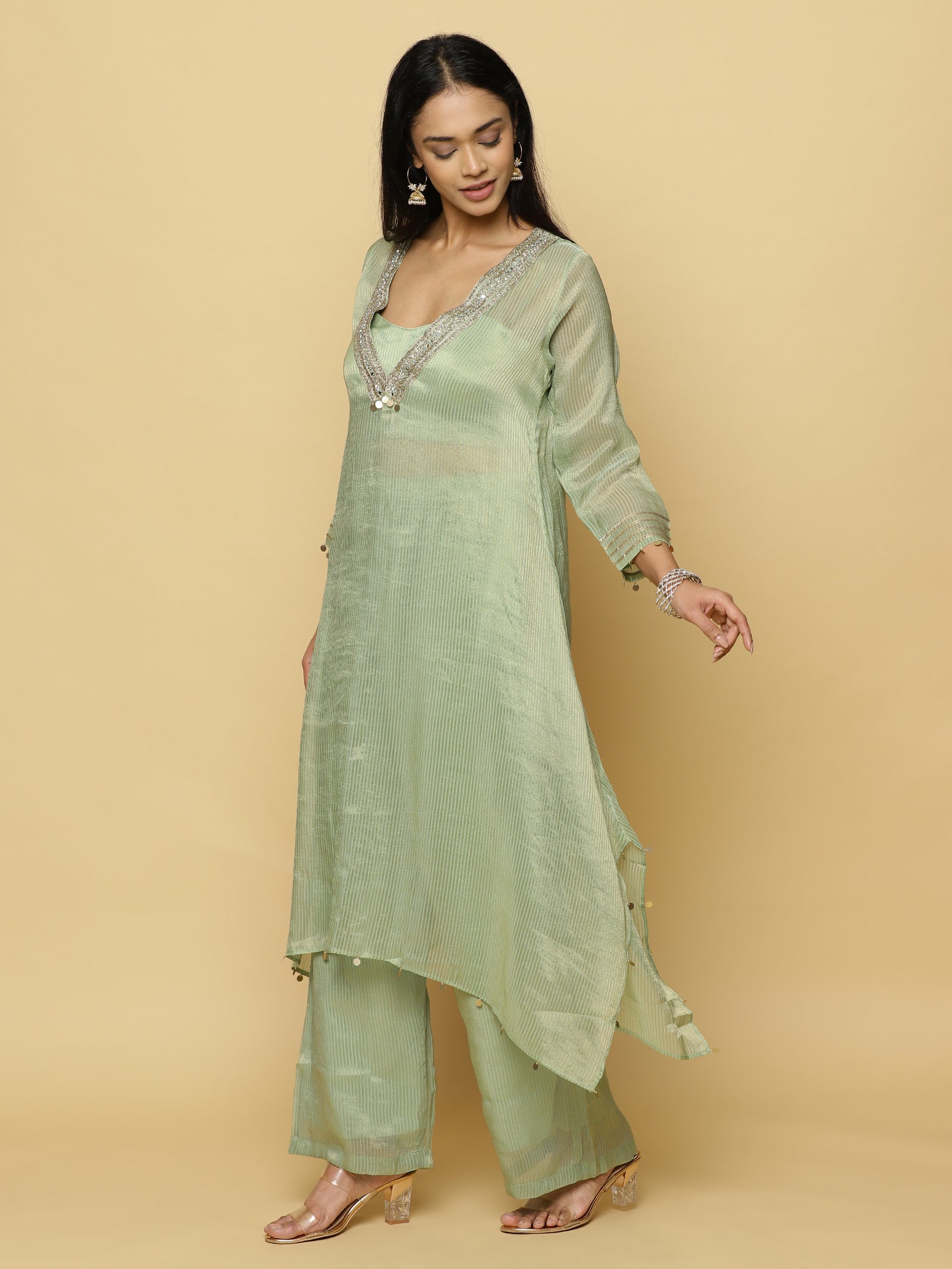 Mint Green Sheer Co-ord Set