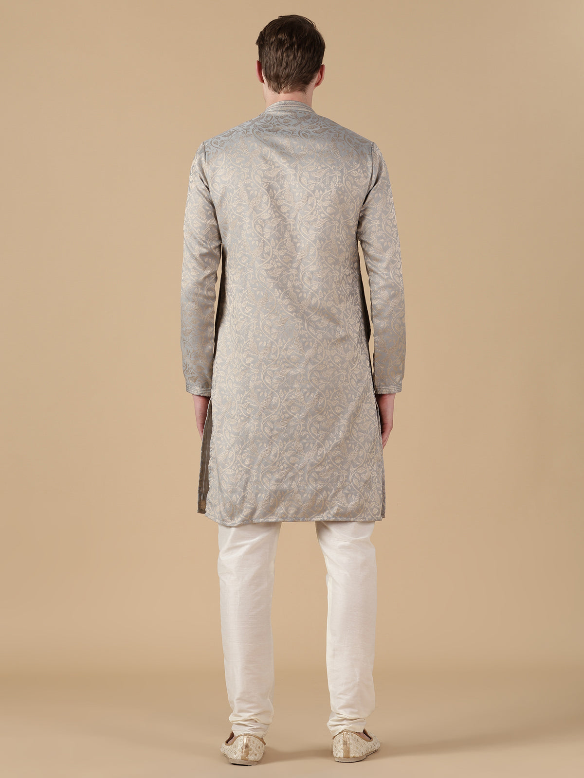 The Silver Moondust Brocade Kurta Set
