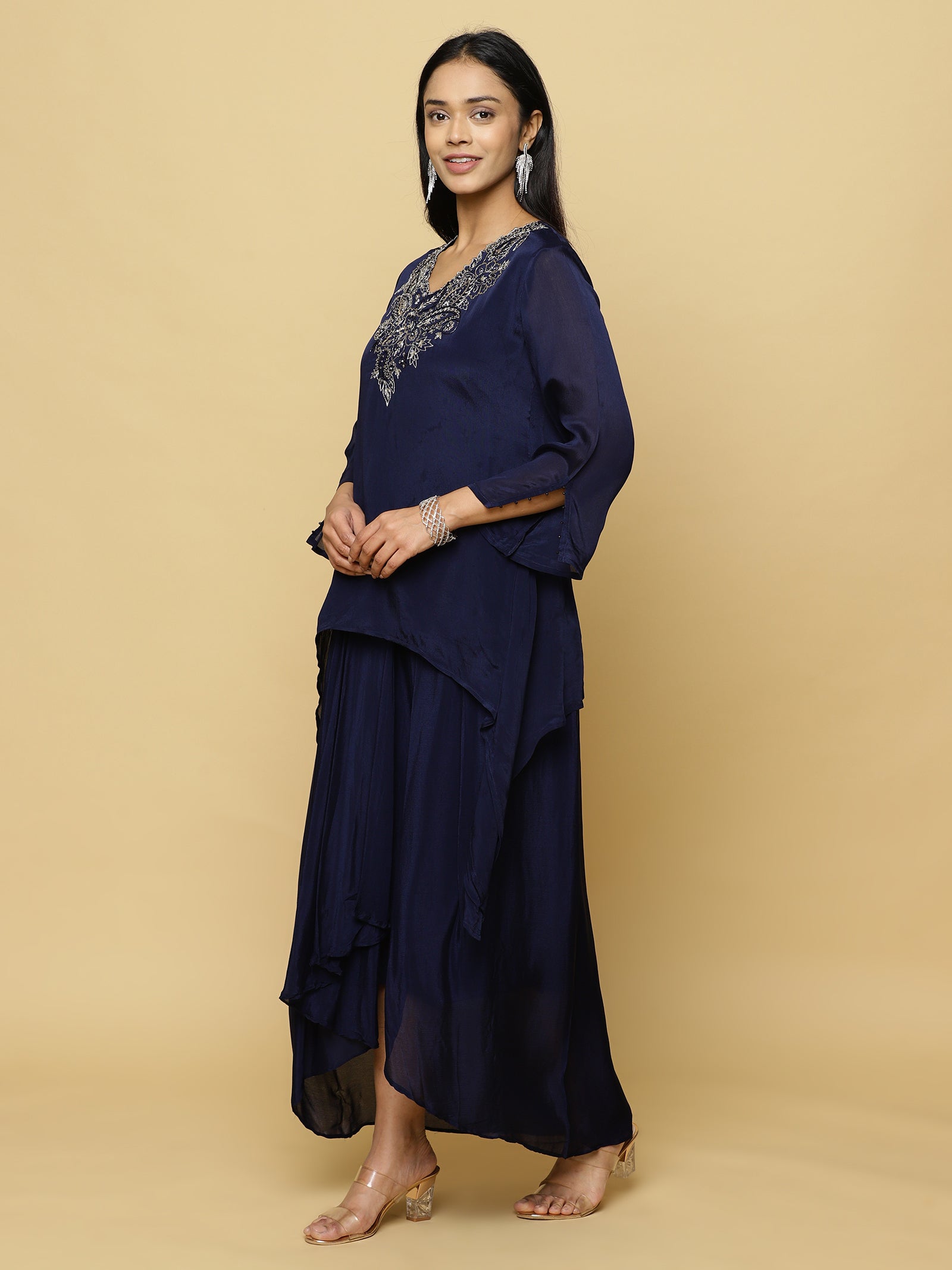 Navy Blue Layered Co-ord Set