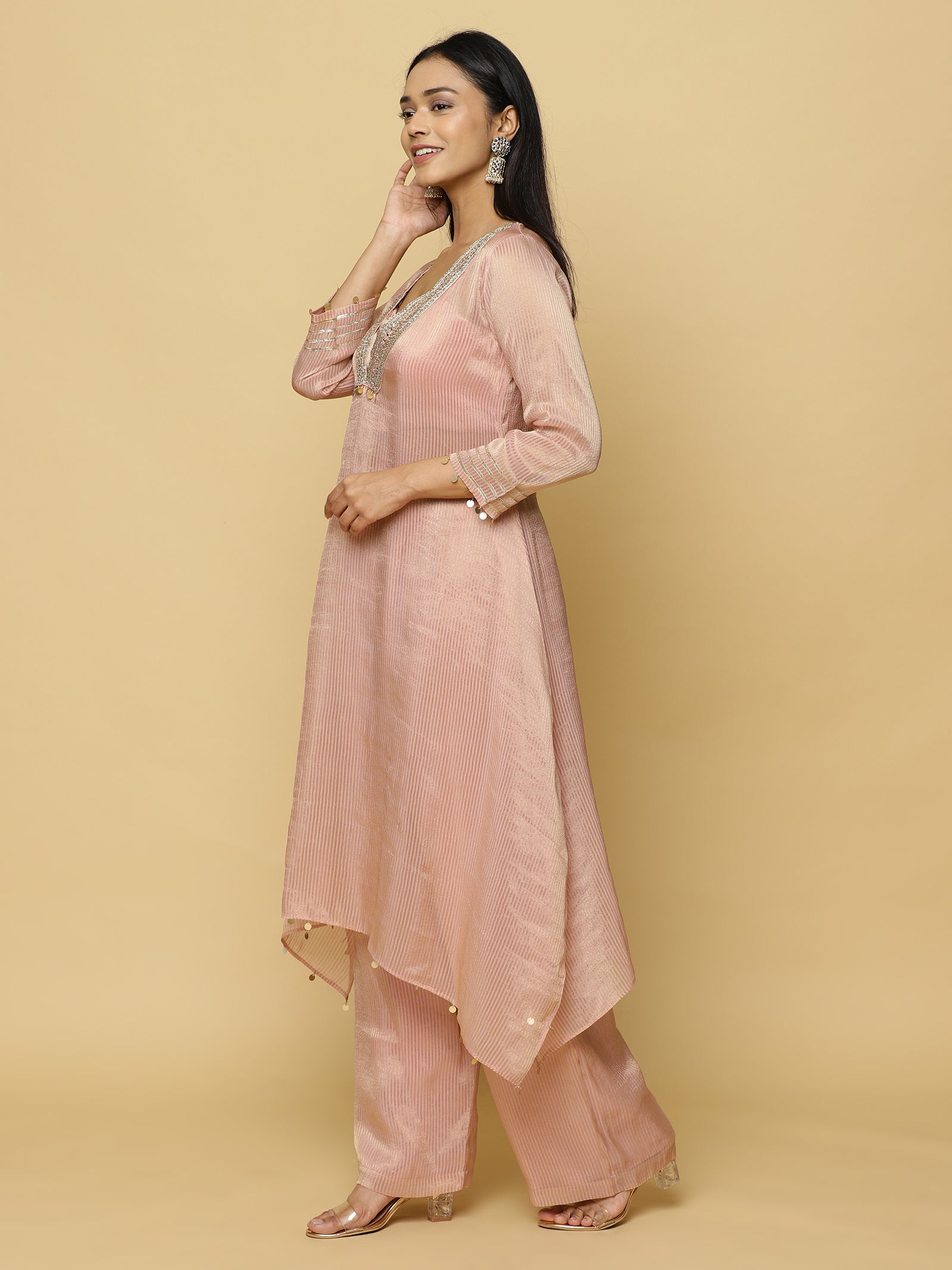 Light Pink Sheer Co-ord Set
