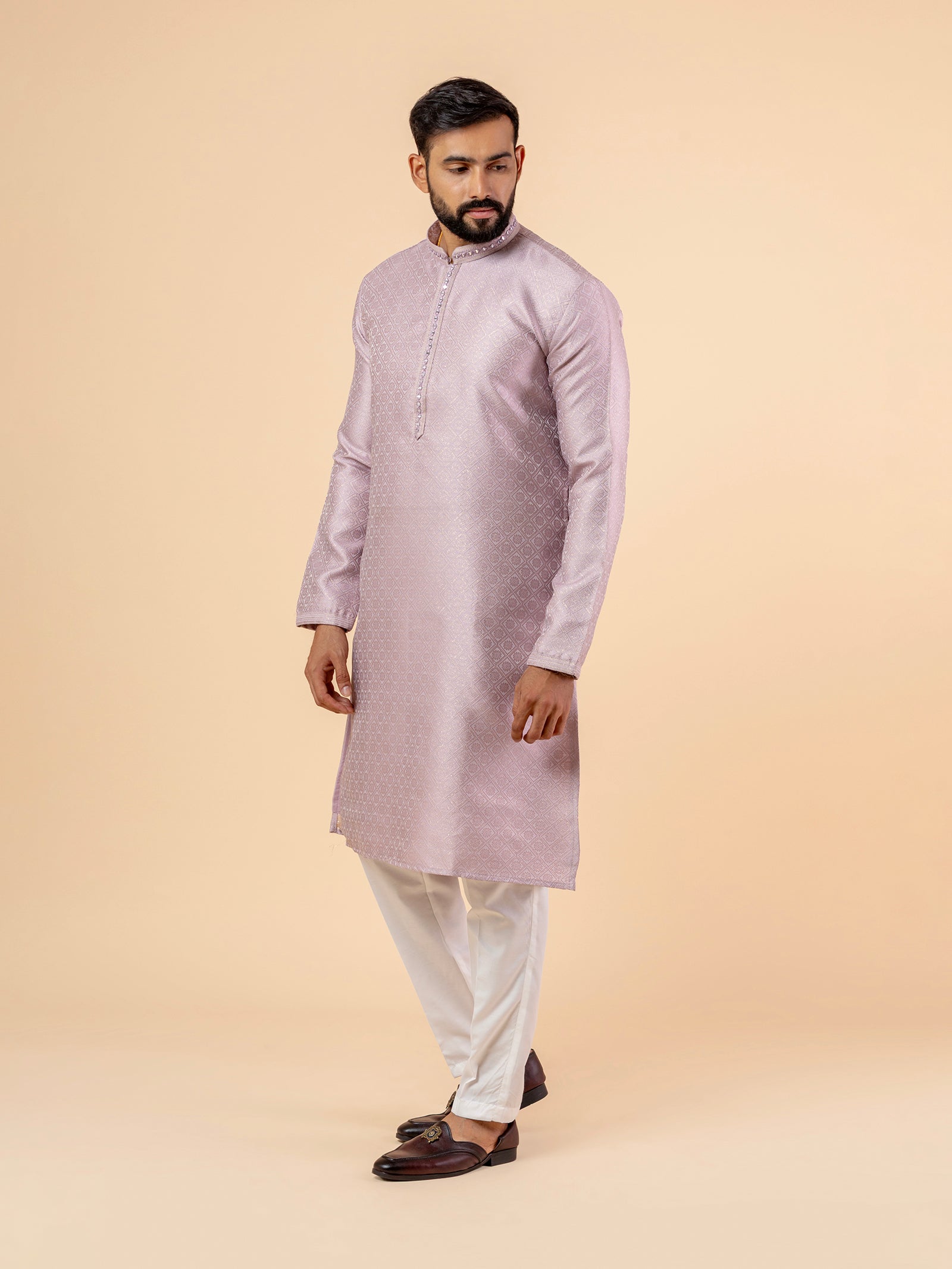 Lavender Shine Prism Kurta Set